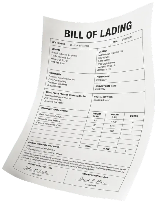 Bill of lading