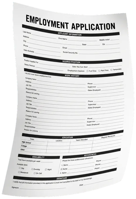 Employment application
