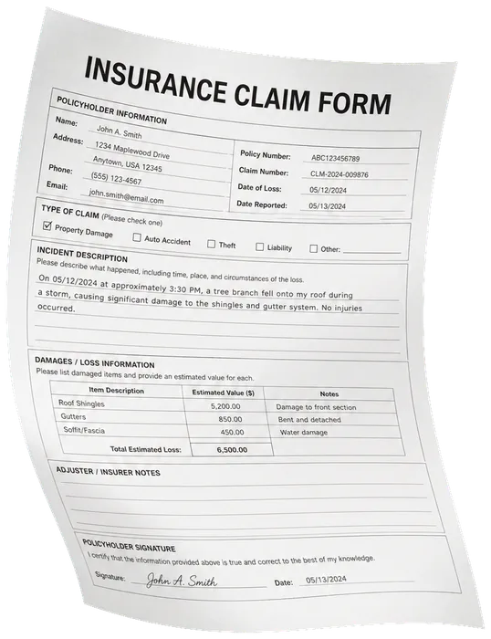 Insurance claim