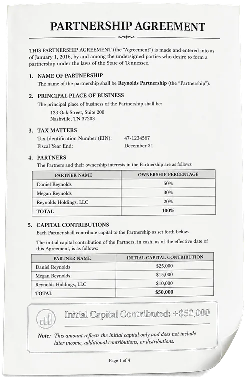 Partnership agreement